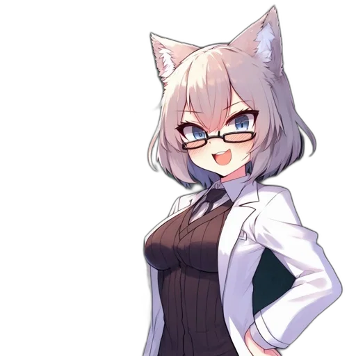 staff, dress, animal, creature, anime, pixel art, cartoon, concept art transparent PNG cut-out