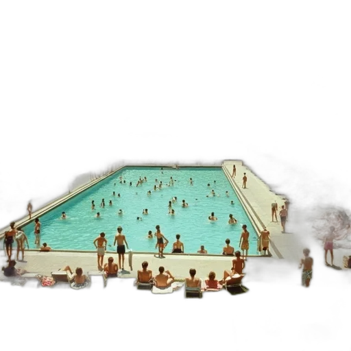 concept art, 3d render, photorealistic, underwater, snow, fog, beach, vintage transparent PNG cut-out