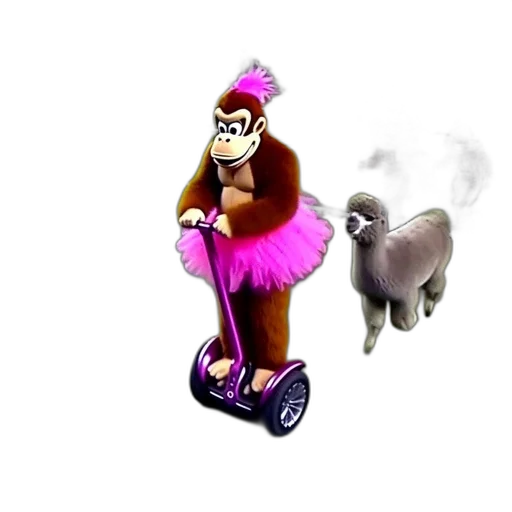 animal, creature, staff, shoes, 3d render, concept art, cartoon, monkey transparent PNG cut-out