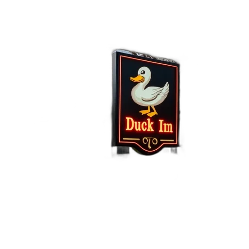 3d render, pixel art, duck, inn transparent PNG cut-out