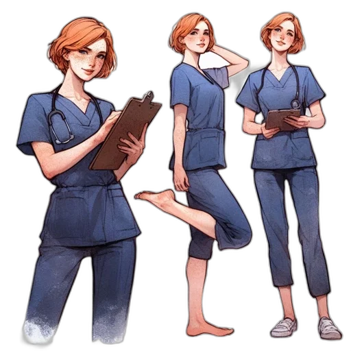 staff, dress, concept art, cartoon, comic book art, fantasy art, earth tones, female transparent PNG cut-out