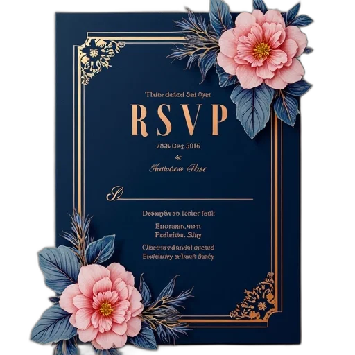 navy, rose, gold, foil transparent PNG cut-out