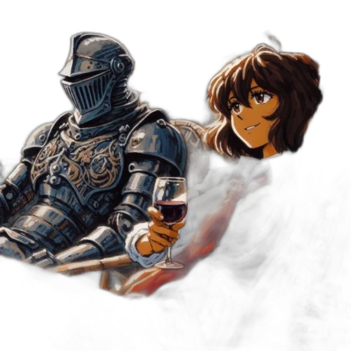 sword, robot, weapon, mask, concept art, fantasy art, comic book art, pixel art transparent PNG cut-out