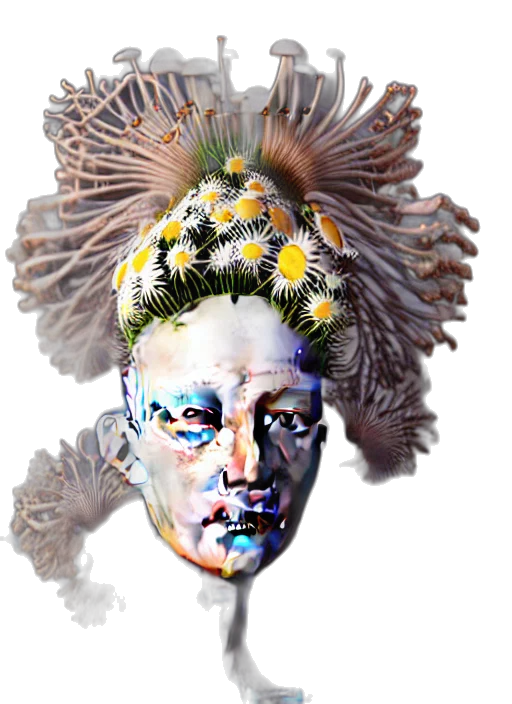 mask, face, crown, staff, photorealistic, 3d render, concept art, fantasy art transparent PNG cut-out