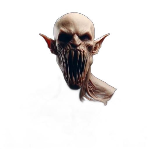 mask, creature, face, staff, concept art, 3d render, fantasy art, photorealistic transparent PNG cut-out