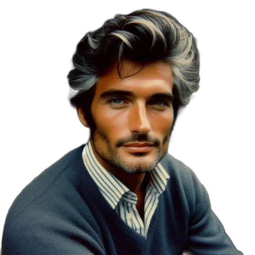 hair, face, jacket, photorealistic, cartoon, vaporwave, oil painting, man transparent PNG cut-out