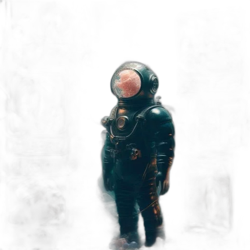 robot, jacket, mask, creature, concept art, pixel art, comic book art, 3d render transparent PNG cut-out