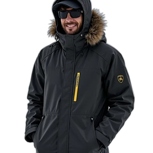jacket, arctery, water, resistant transparent PNG cut-out