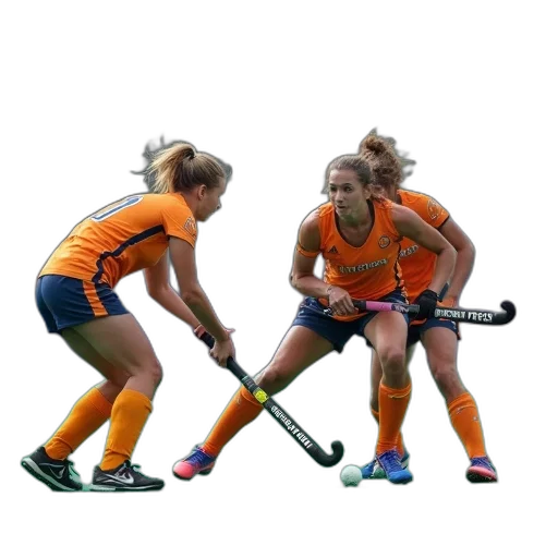 staff, field, hockey, team, goes, through, difficult, pass transparent PNG cut-out