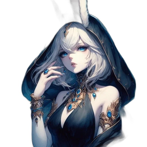 dress, mask, jewelry, crown, fantasy art, concept art, anime, pixel art transparent PNG cut-out
