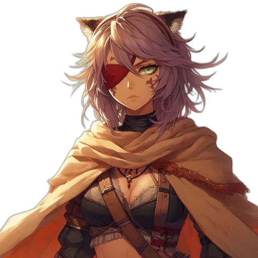 mask, staff, weapon, face, anime, fantasy art, concept art, pixel art transparent PNG cut-out