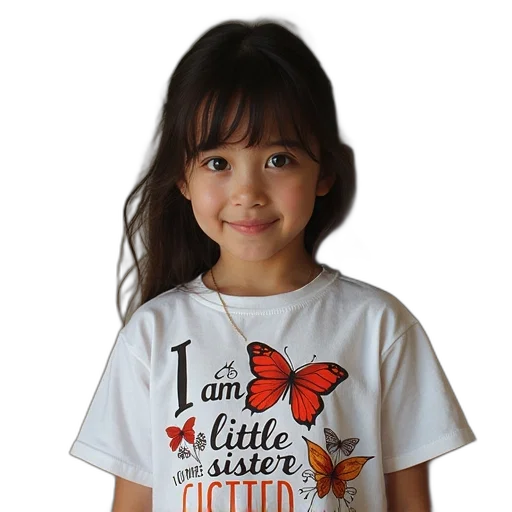 little, sister, shirt transparent PNG cut-out