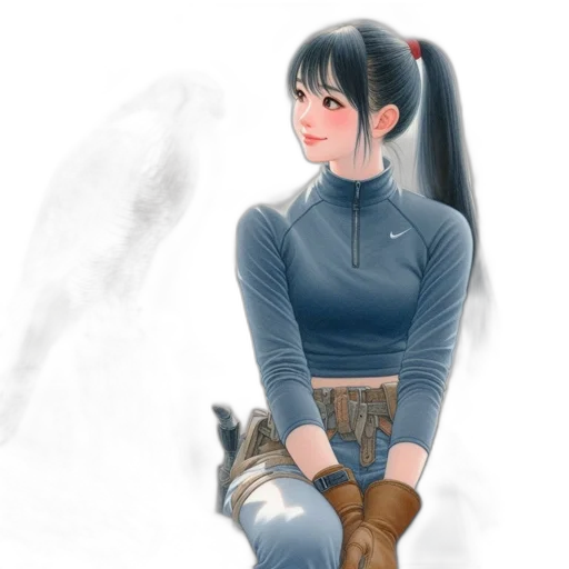 staff, dragon, weapon, creature, fantasy art, concept art, watercolor, anime transparent PNG cut-out