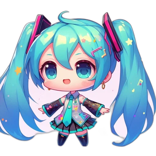 staff, creature, anime, pixel art, cartoon, fantasy art, blue, colorful transparent PNG cut-out