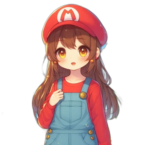 hat, dress, face, creature, pixel art, anime, watercolor, concept art transparent PNG cut-out