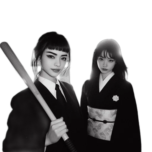 staff, sword, weapon, anime, fantasy art, photorealistic, concept art, monochrome transparent PNG cut-out