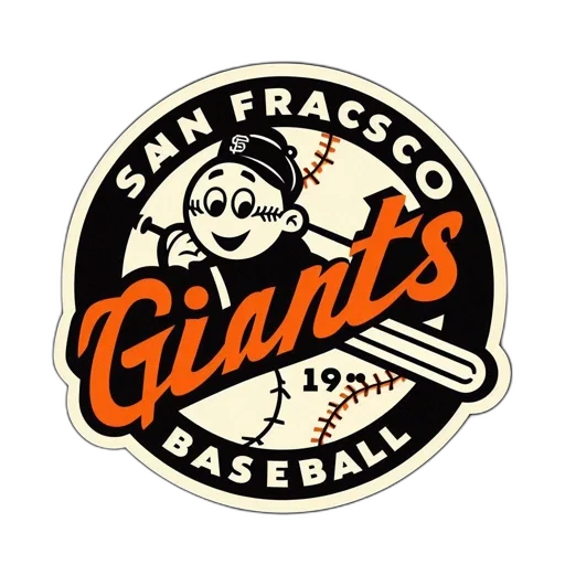 logo, features, cartoonish, baseball, mascot, san, francisco, giants transparent PNG cut-out