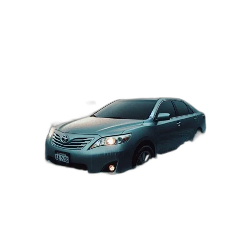 car, 3d render, photorealistic, silver, toyota, stands, partially, submerged transparent PNG cut-out