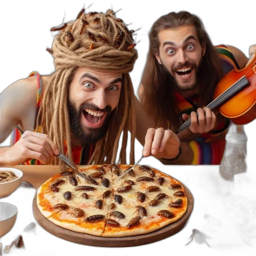food, concept art, 3d render, fantasy art, photorealistic, two, men, long transparent PNG cut-out