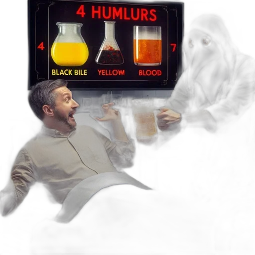 concept art, fog, hospital, room, man, reacts, shock, plague transparent PNG cut-out