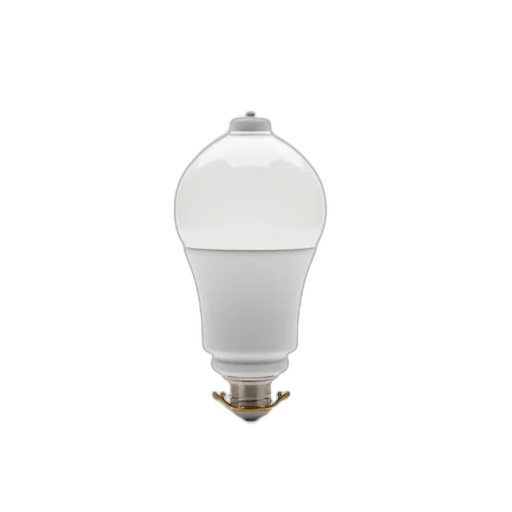 bottle, 3d render, white, light, bulb, plastic, cover, base transparent PNG cut-out