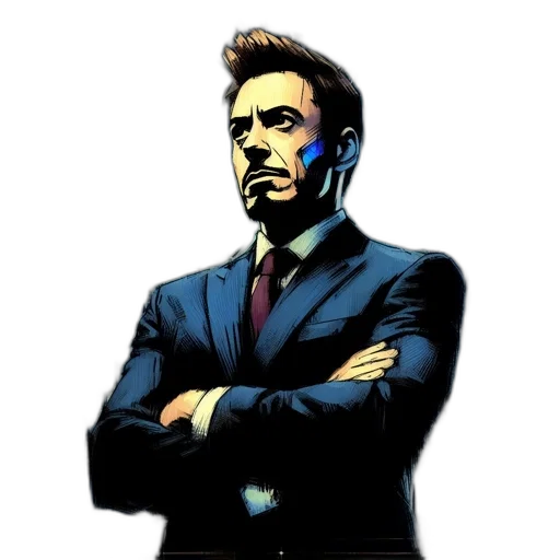 staff, comic book art, cartoon, concept art, pixel art, man, formal, suit transparent PNG cut-out