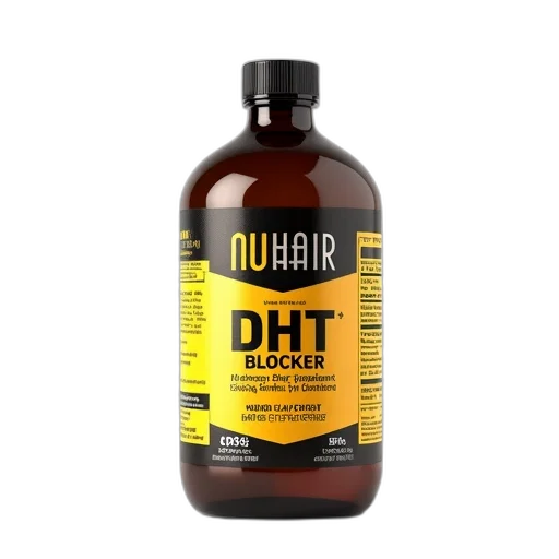 bottle, nu-hair, dht, blocker, displayed, against, white, background transparent PNG cut-out