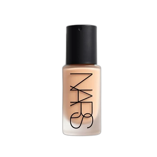 bottle, foundation, black, cap, label, reads, nars, sheer transparent PNG cut-out