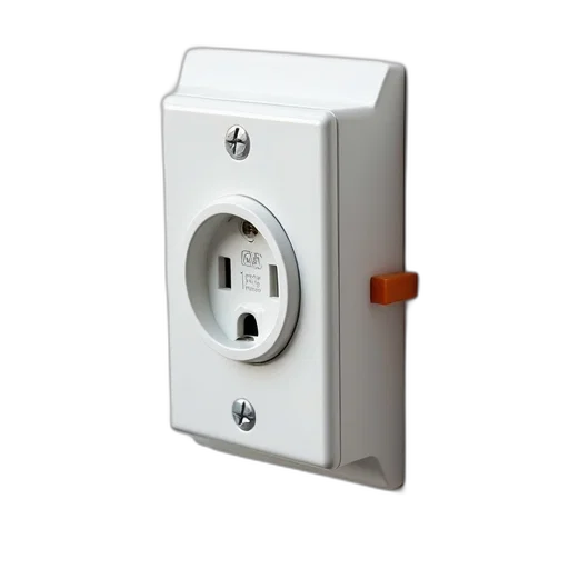 3d render, close-up, wall, outlet, light, switch, attached, has transparent PNG cut-out