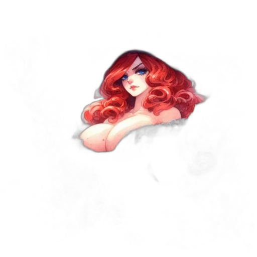 hat, crown, hair, face, watercolor, fantasy art, pixel art, concept art transparent PNG cut-out