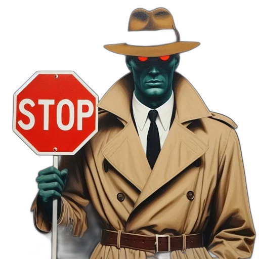 robot, jacket, mask, staff, concept art, comic book art, cyberpunk, vaporwave transparent PNG cut-out