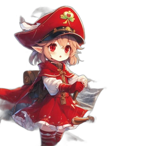 staff, hat, weapon, dress, anime, concept art, fantasy art, pixel art transparent PNG cut-out