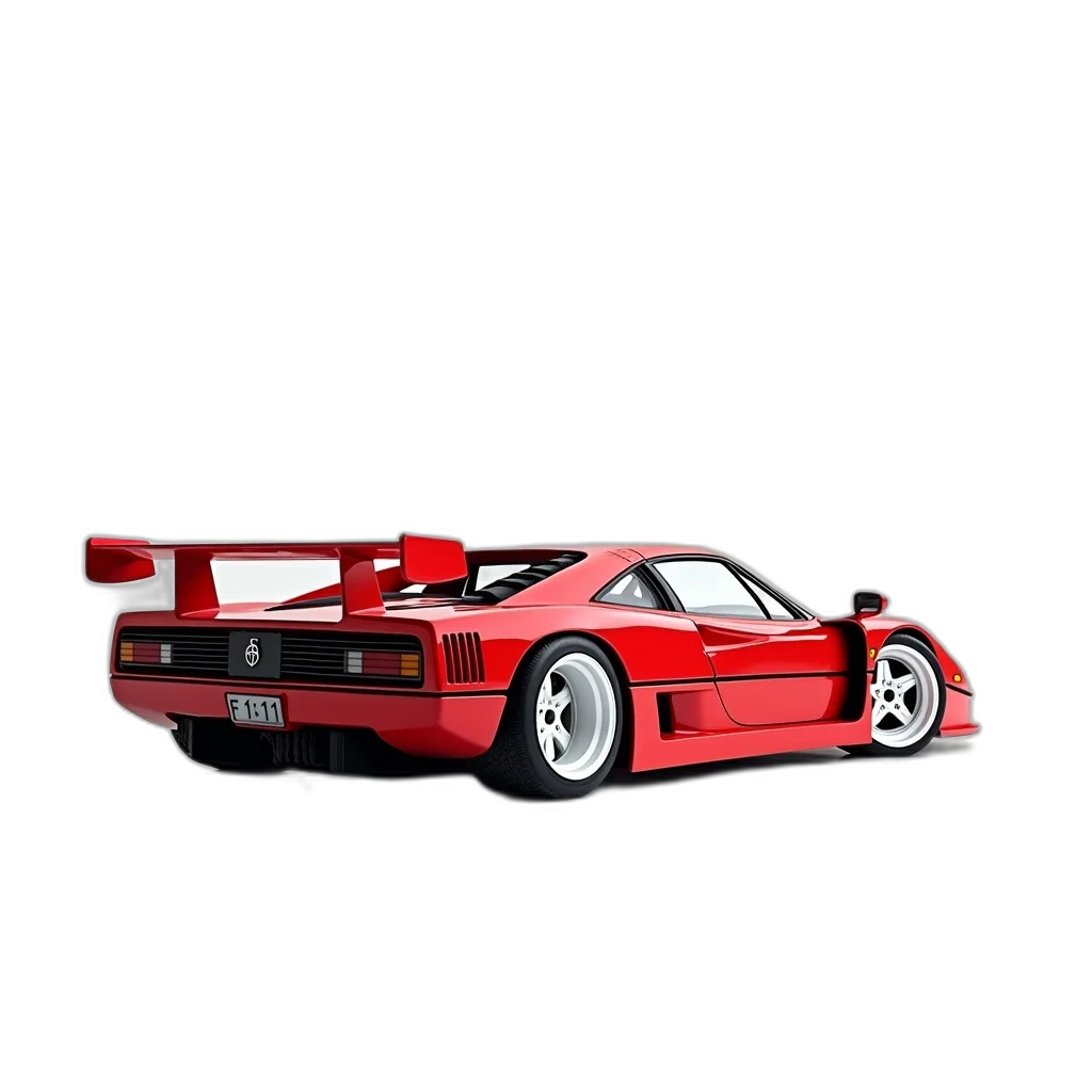 car, weapon, animal, 3d render, photorealistic, pixel art, concept art, red transparent PNG cut-out