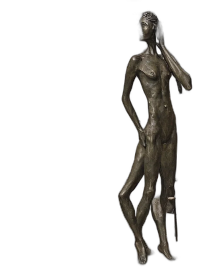 dress, staff, creature, robot transparent PNG cut-out