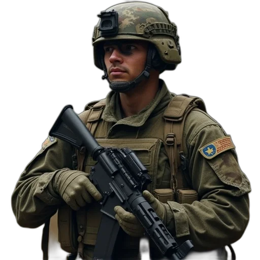 staff, weapon, face, jacket transparent PNG cut-out