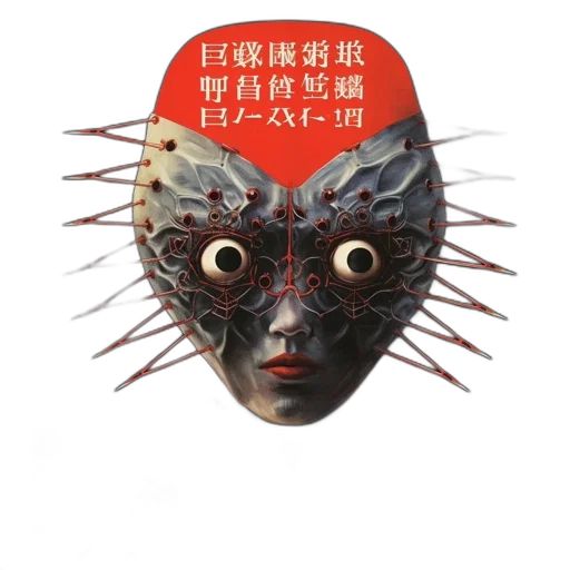 mask, face, robot, creature, concept art, 3d render, photorealistic, cyberpunk transparent PNG cut-out