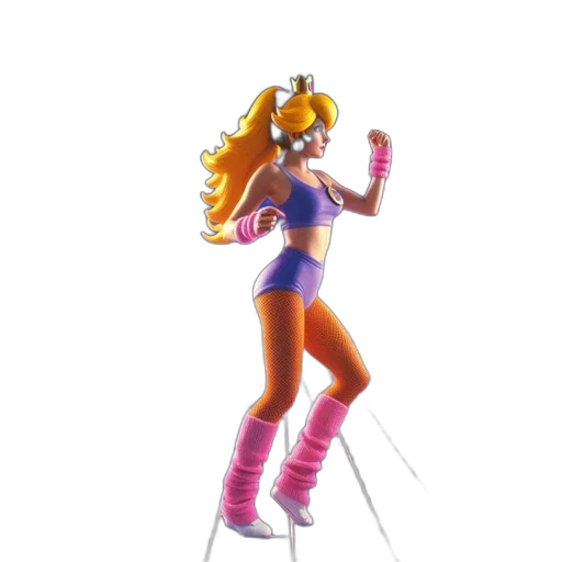 staff, robot, weapon, hair, concept art, 3d render, comic book art, cartoon transparent PNG cut-out