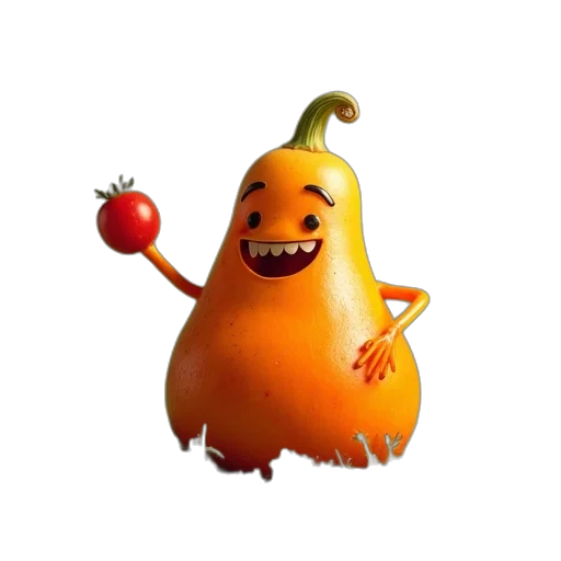creature, food, animal, staff, concept art, 3d render, photorealistic, pixel art transparent PNG cut-out