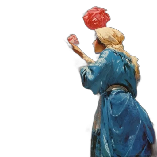 hat, staff, dress, crown, concept art, oil painting, photorealistic, watercolor transparent PNG cut-out