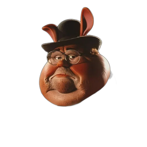 hat, mask, face, crown, 3d render, photorealistic, concept art, cartoon transparent PNG cut-out