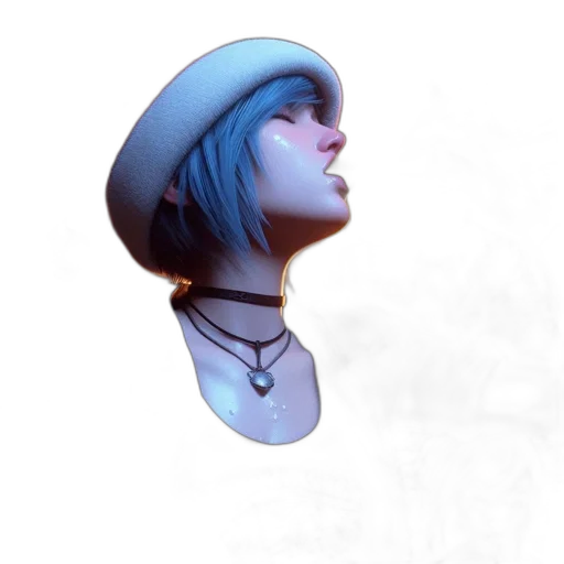 hat, face, staff, mask, concept art, 3d render, fantasy art, photorealistic transparent PNG cut-out