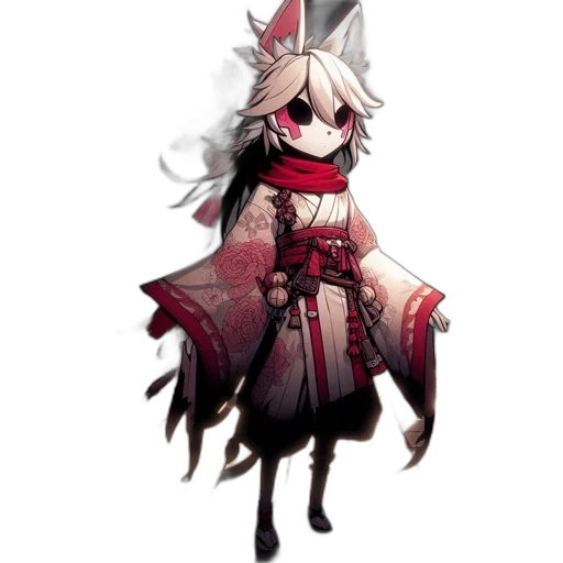 staff, mask, creature, dress, concept art, pixel art, fantasy art, watercolor transparent PNG cut-out