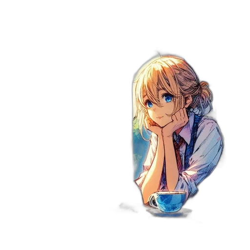 bottle, food, staff, face, pixel art, anime, watercolor, concept art transparent PNG cut-out