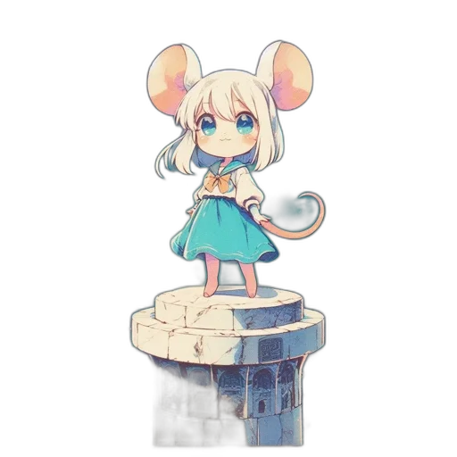 staff, robot, animal, weapon, 3d render, pixel art, concept art, anime transparent PNG cut-out