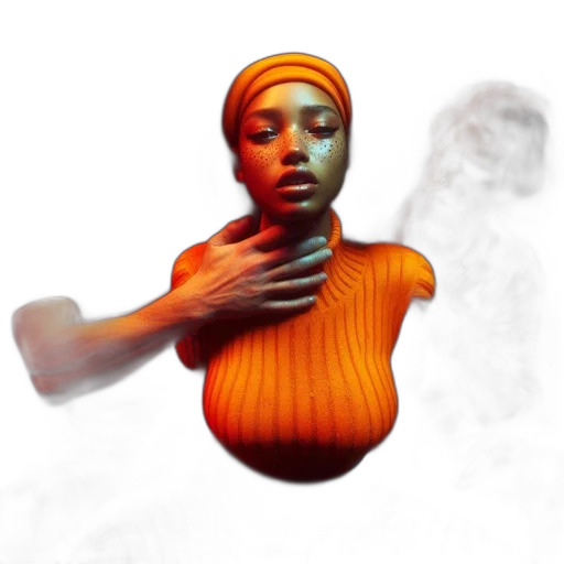 dress, mask, 3d render, concept art, photorealistic, fantasy art, fire, golden transparent PNG cut-out