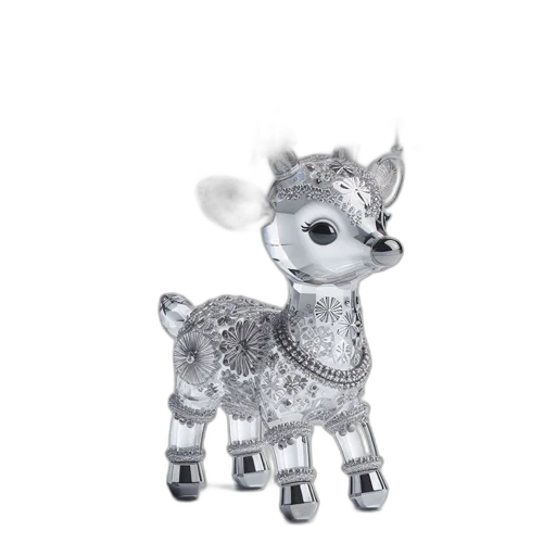 jewelry, animal, 3d render, exquisite, semi-transparent, silver-decorated, reindeer, sculpture transparent PNG cut-out