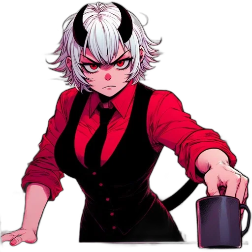 staff, comic book art, concept art, cartoon, pixel art, red, animated, character transparent PNG cut-out