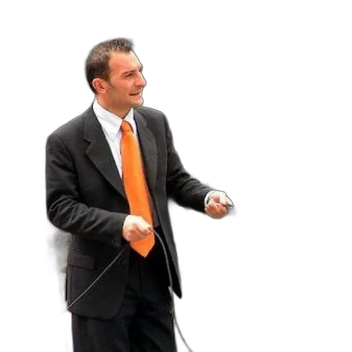 staff, jacket, umbrella, weapon, man, suit, orange, tie transparent PNG cut-out