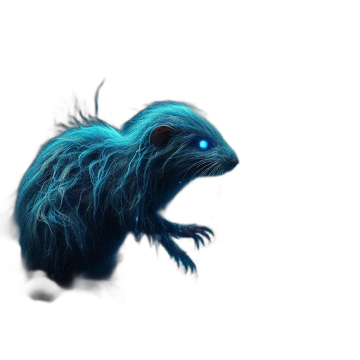dragon, animal, creature, hair, 3d render, concept art, fantasy art, photorealistic transparent PNG cut-out