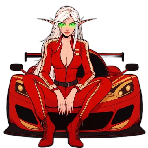 car, dragon, dress, pixel art transparent PNG cut-out